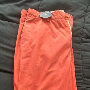 Bills Khakis Chino Pants Mens 34x32.5 Salmon Coral Made in USA Straight